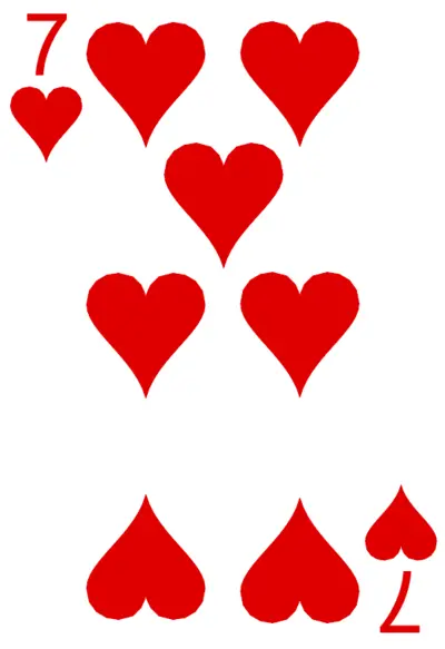 7 of Hearts on the open pile
